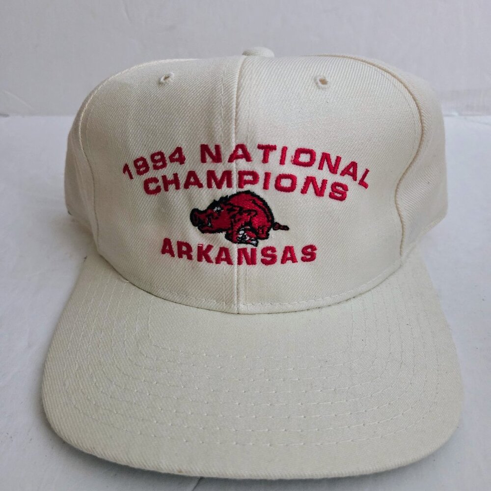 White Adjustable Arkansas 1994 National Champions Baseball Cap